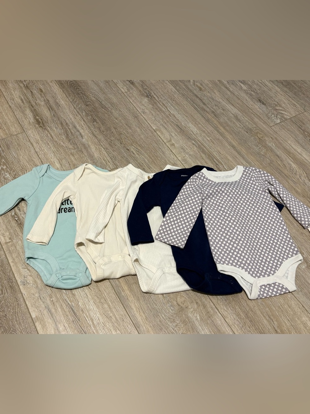 5 Long Sleeve One-Piece Onesies Gender Neutral